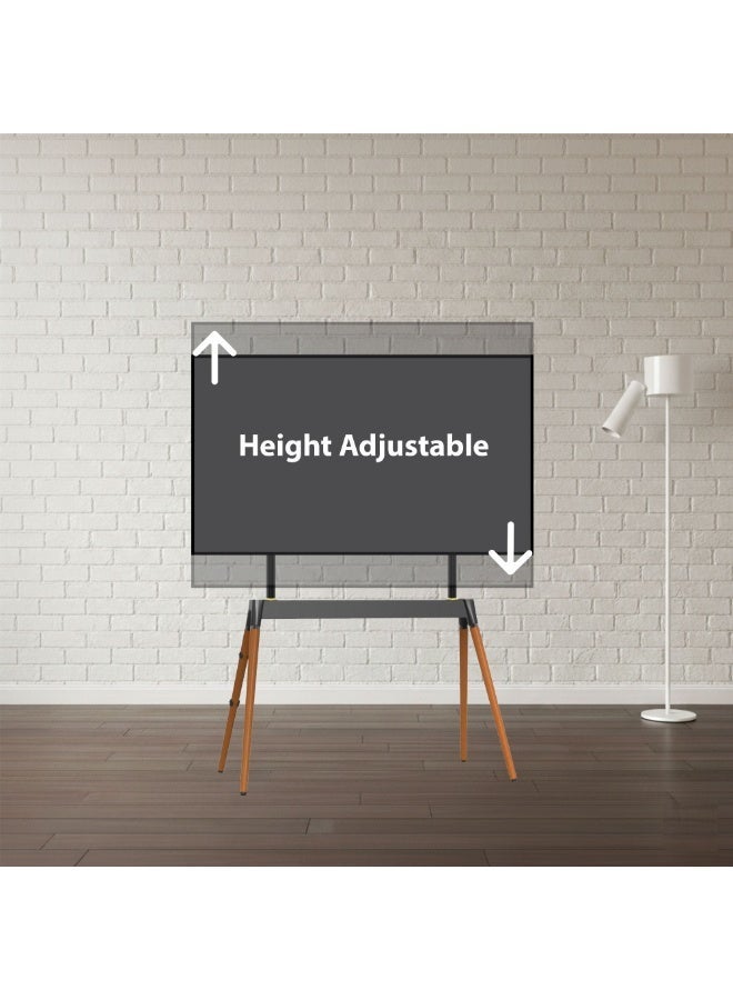 BEETEC Four-Legged Easel TV Floor Stand for 32"–75" TVs, VESA 600x400mm, 45kg Load Capacity, Adjustable Height, Snap Lock Design, Cable Management, Black | TF-FS102B - Image 4